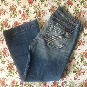 7 For All Mankind Dojo Crop Wide Leg Capri Jeans